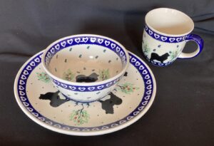 Frami our Icelandic Sheepdog on cups and plates